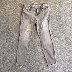 Pistola Women’s Jeans Size 30 Gray Raw Hem‎ Skinny Anthropology Cropped